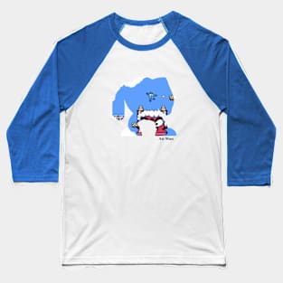 Air Man Silhouette - Mega Man 2 Baseball T-Shirt